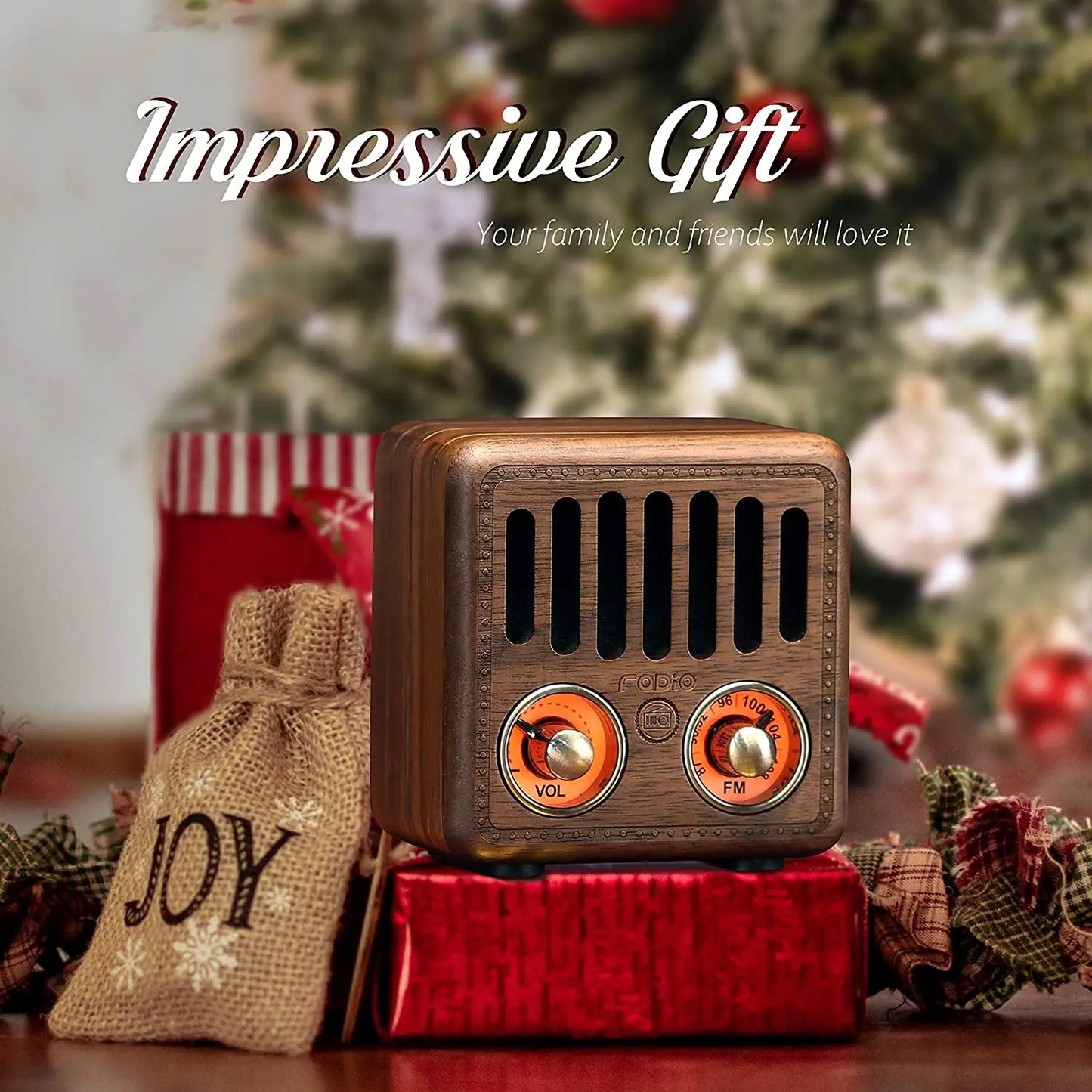 Solid Wood Portable Mini Retro FM Radio Bluetooth Speaker - Old Fashioned Classic Style ShopOnlyDeal