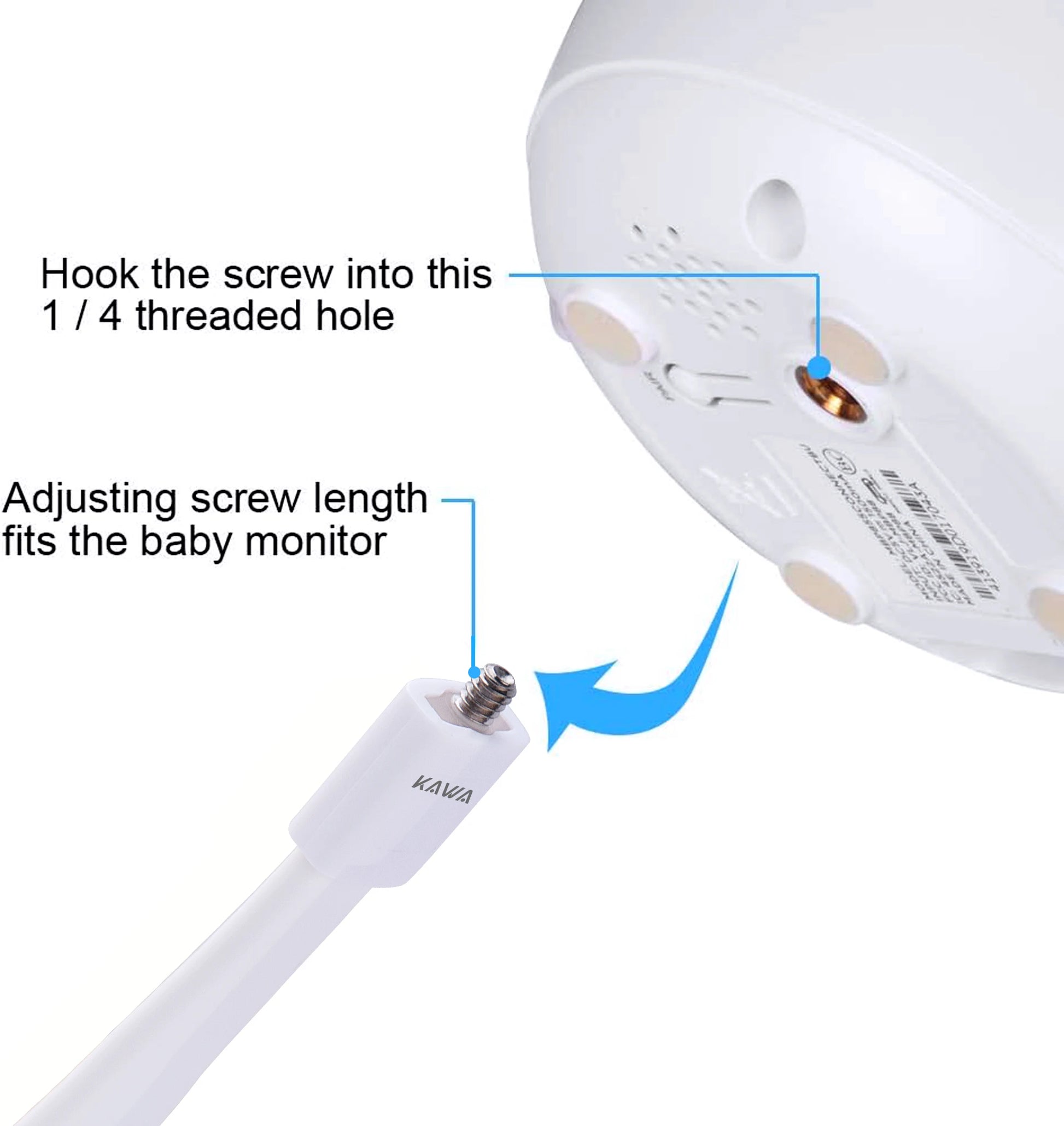 Baby Monitor Mount with Base Combo Attaches to Crib Frames (Only include the crib stand and base, not include the camera) ShopOnlyDeal