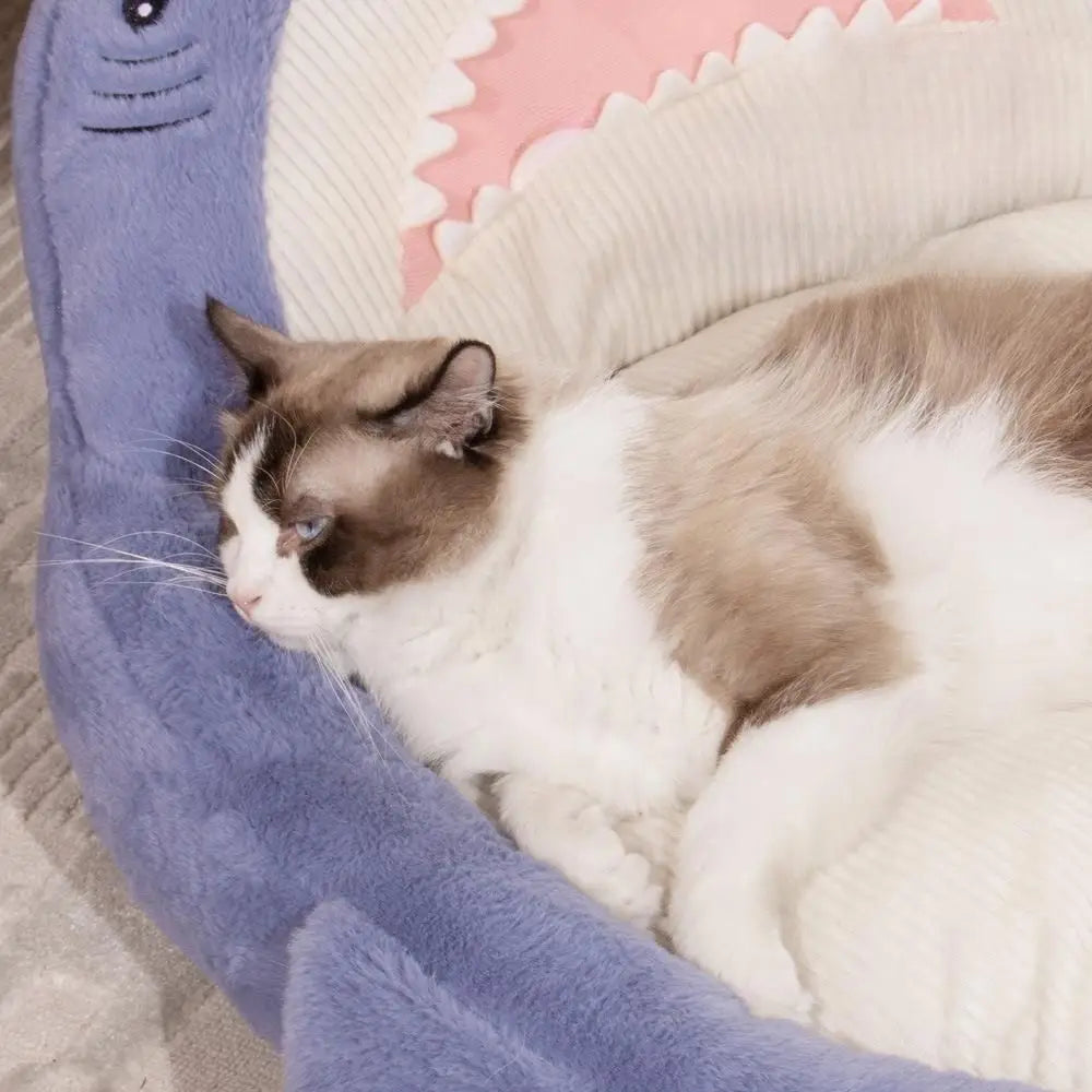 Cat Bed Cartoon Shark Dog Beds Large Size Cat Bed Dog Kennel Comfortable Pet Sleep Mat Kitten Puppy Sofa Bed Winter Warm  House ShopOnlyDeal