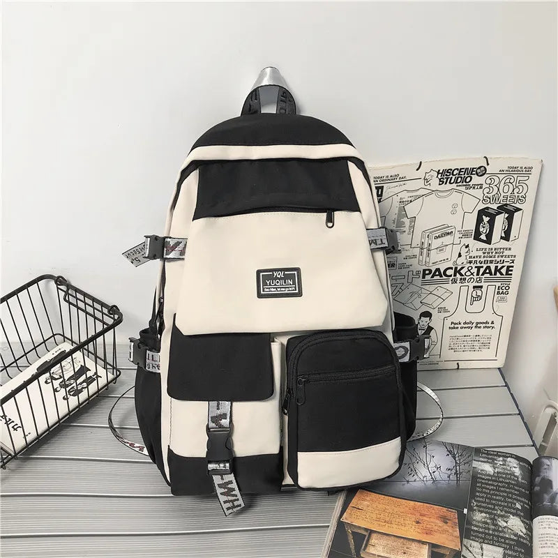 Kawaii Korean schoolbag female student backpack large capacity fashion boy backpack computer bag femal school backpack  school bags ShopOnlyDeal