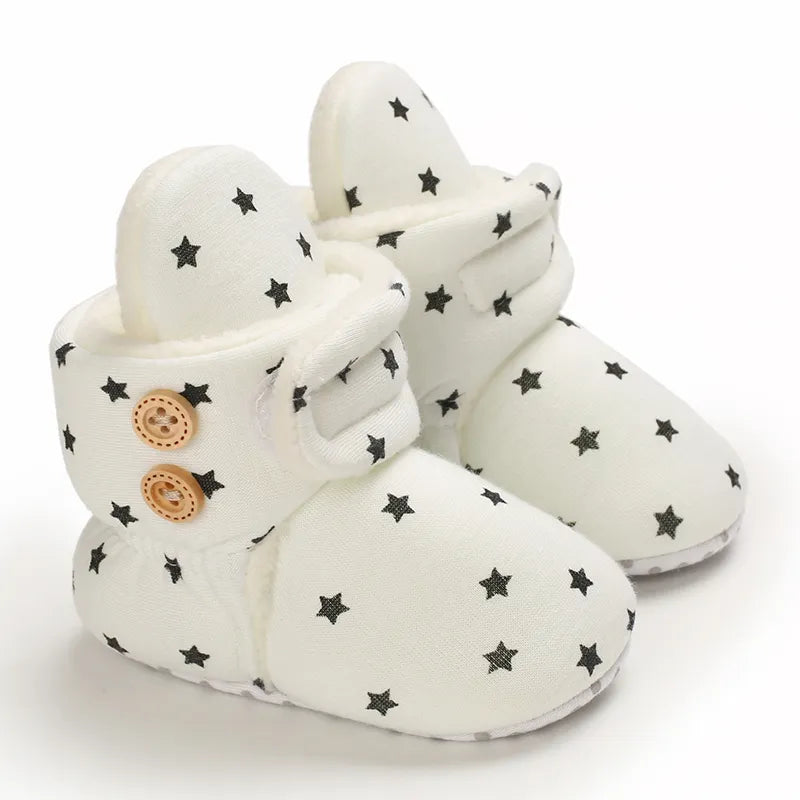 Winter Boots Baby Boy Girl Booties Snow Soft-sole Anti-slip Warm Flat Infant First Walker Baby Crib Shoes Corduroy boots 0-18M ShopOnlyDeal