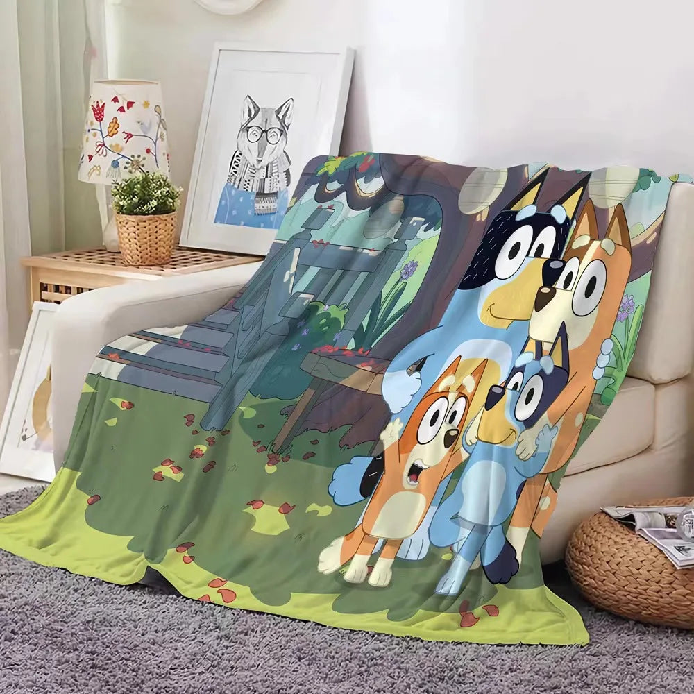 New Bluey Blankets and Throws - Super Soft, Thermal, Indoor/Outdoor Blanket for Living Room, Bedroom, and Travel - Wholesale Gifts for Girls ShopOnlyDeal