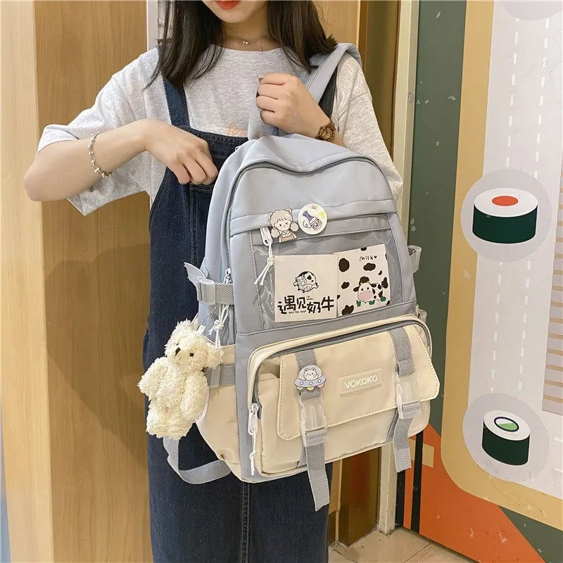 Kawaii Women Backpack Waterproof School Bag For Teenager Girl Student Bookbag Laptop Rucksack Cute Female Travel Bagpack Mochila ShopOnlyDeal