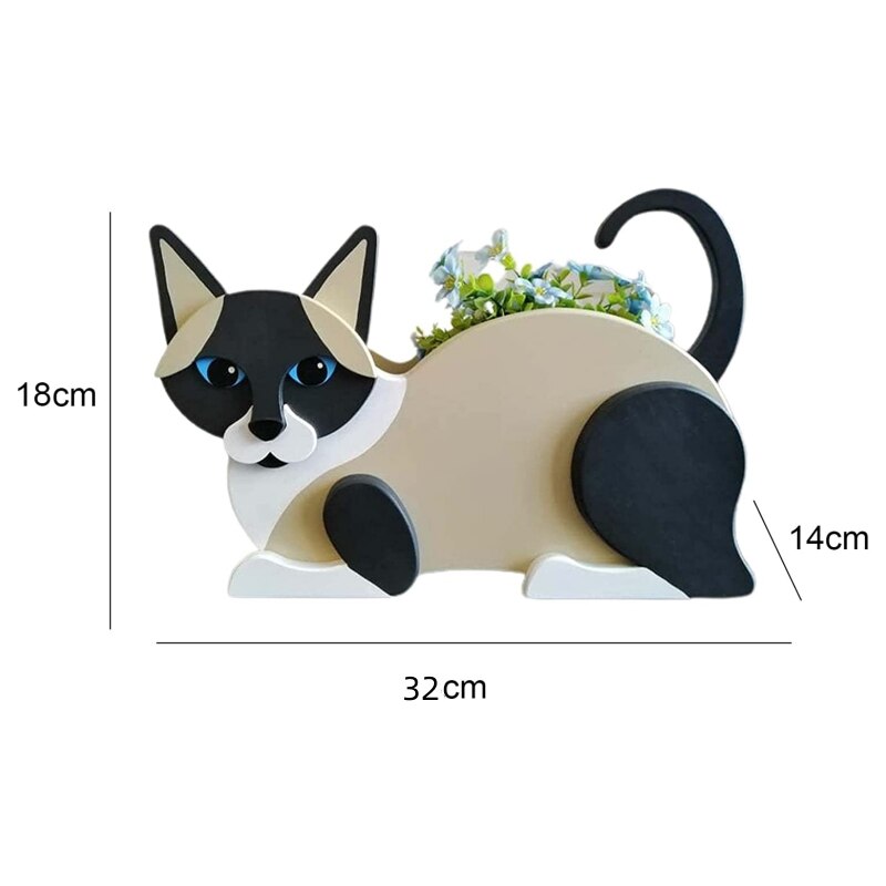 Garden Flower Pot Cat Shape Planter Cows Horse Sheep Rabbit Bear Garden Succulent Pots DIY PVC Flower Planter Garden Home Decor ShopOnlyDeal