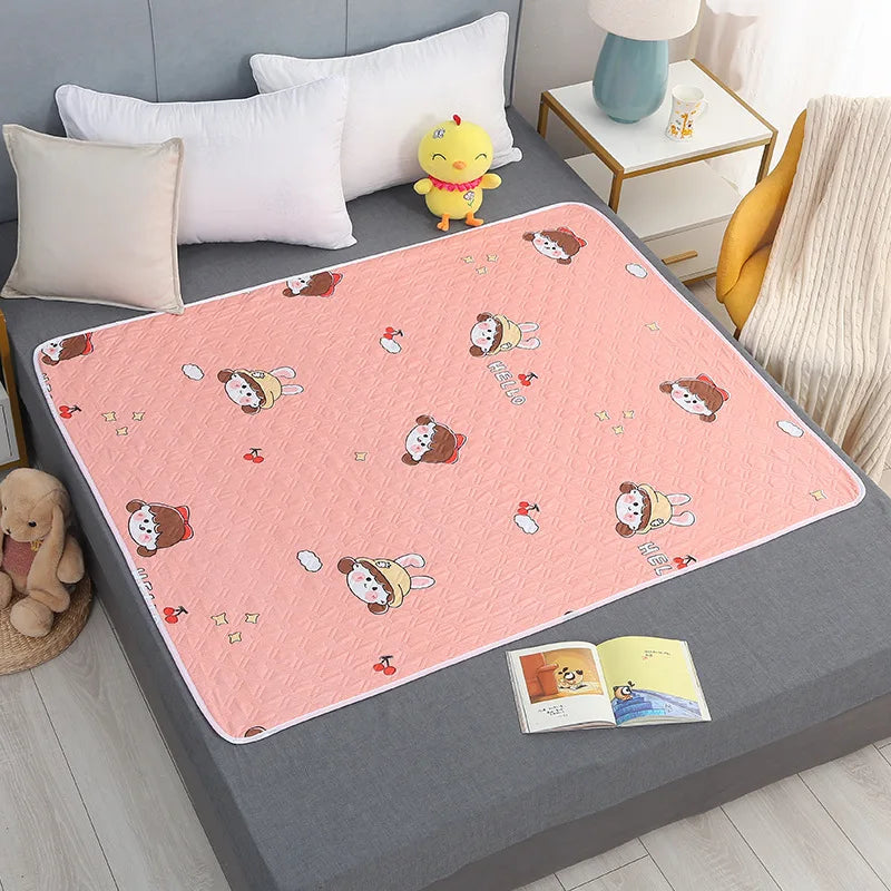 Cartoon baby changing pad waterproof washable crib mattress mother and baby care pad foldable soft and breathable ShopOnlyDeal