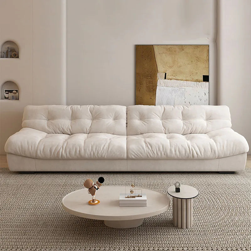 Customized Clouds Cream Sofa 3 Seater Fabric Full Body 3 Seat High Quality Couch Cozy Unique Free Shipping Divano Home Furniture ShopOnlyDeal