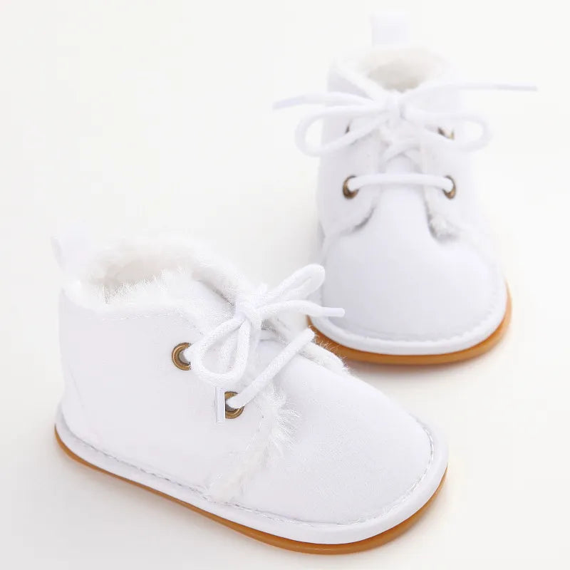 New Snow Baby Booties Shoes Baby Boy Girl Shoes Crib Shoes Winter Warm Cotton Anti-slip Sole Newborn Toddler First Walkers Shoes ShopOnlyDeal