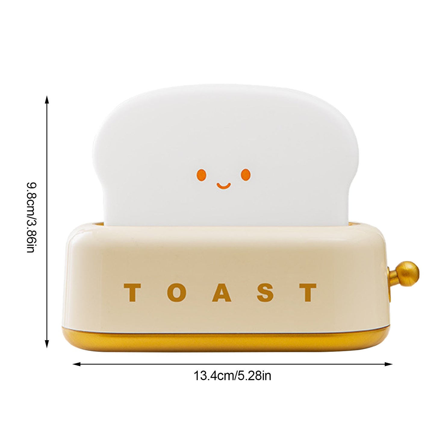 Cute Toast Lamp Dimmable LED Night Light with Rechargeable Battery and Timer Setting - Perfect for Nursery or Bedroom ShopOnlyDeal