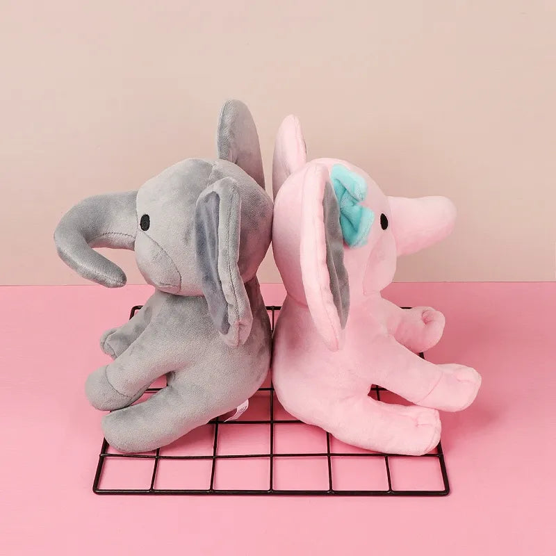 Kawaii Plush Cute Toy25cm Gray Pink Elephant Stuffed Plush Toys Kawaii Animals Soft Sleeping Stuffed Pillow Doll Plushie for Baby Room Decorative Gifts ShopOnlyDeal