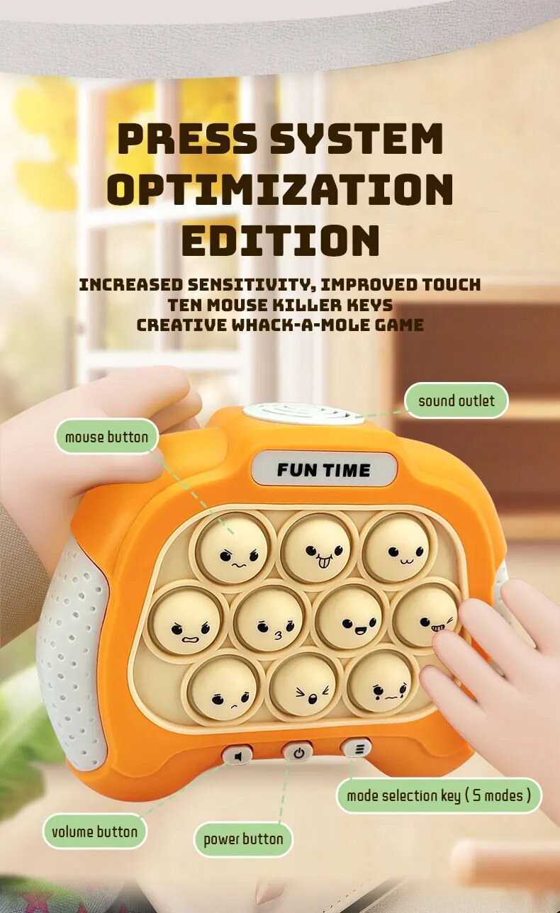 Emoji Themed Quick Pop Push Game Machine Kids Cute Expression Speed Push Fidget Relieve Stress Toys Gifts For Children Adult Boys Girls ShopOnlyDeal