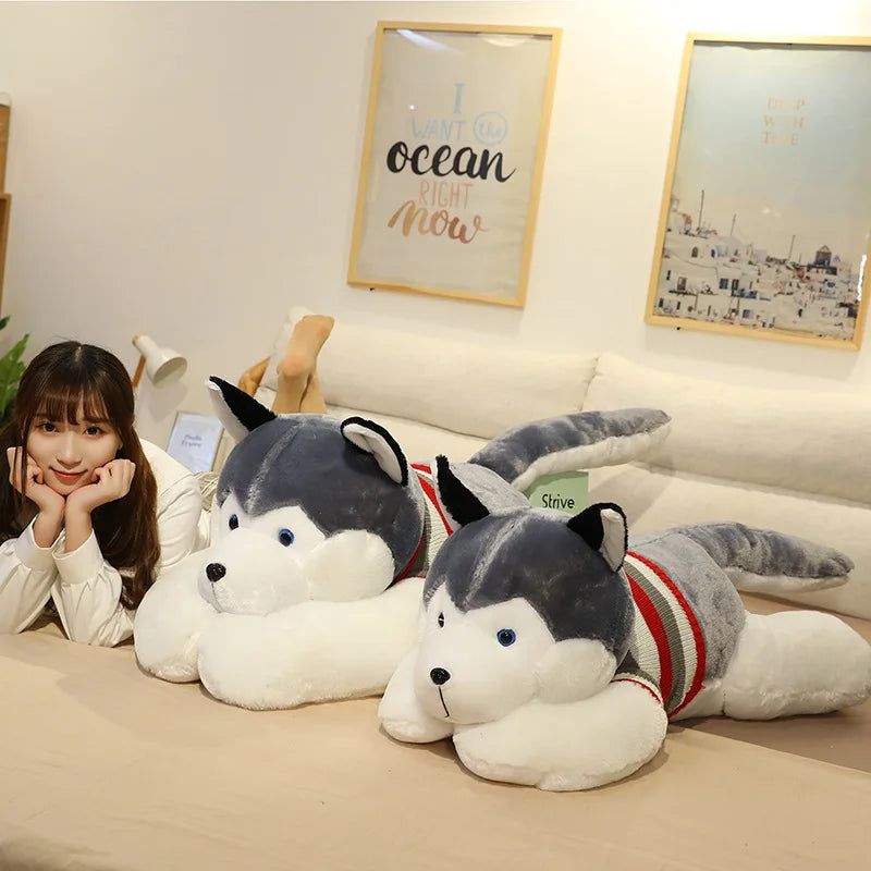 Giant Soft Kawaii Husky Dog Plush Toys Cute Stuffed Animals Long Sleep Pillow Doll For Kids Girlfriend Birthday Gift Home Decor ShopOnlyDeal