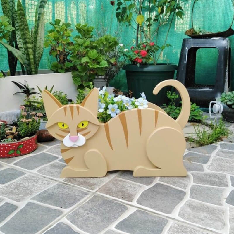 Garden Flower Pot Cat Shape Planter Cows Horse Sheep Rabbit Bear Garden Succulent Pots DIY PVC Flower Planter Garden Home Decor ShopOnlyDeal