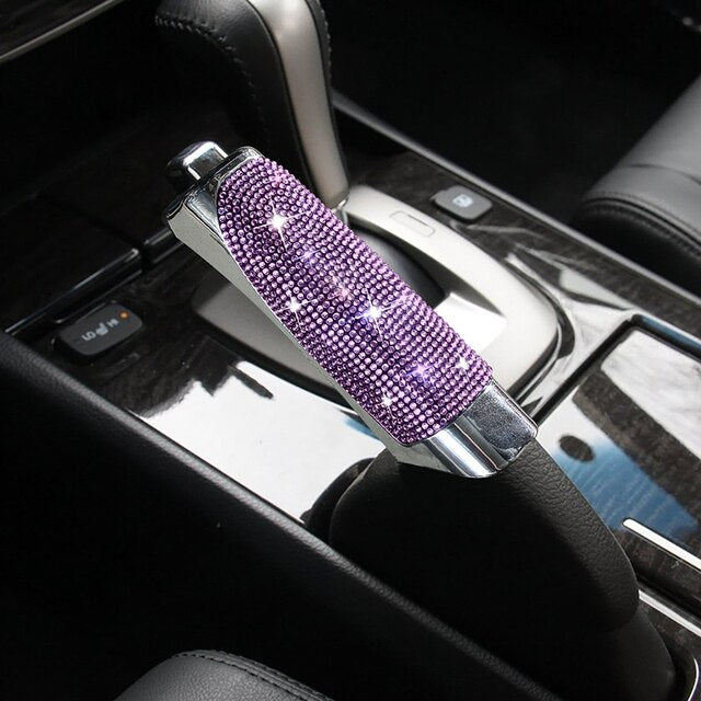 Luxury Diamond Car Gear Handbrake Cover Auto Decoration Rhinestone Universal Bling Car Accessories Interior for Women Girls ShopOnlyDeal