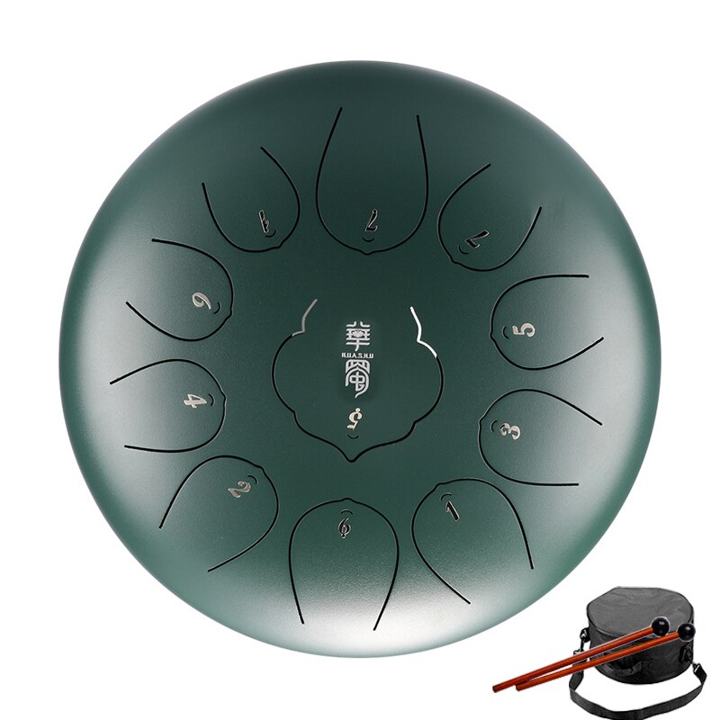 Ethereal Hang Drum Percussion Handpan Musical Instruments Steel Tongue Drum 10 Inch 11 Notes Tone Key F Range Tang Drum ShopOnlyDeal