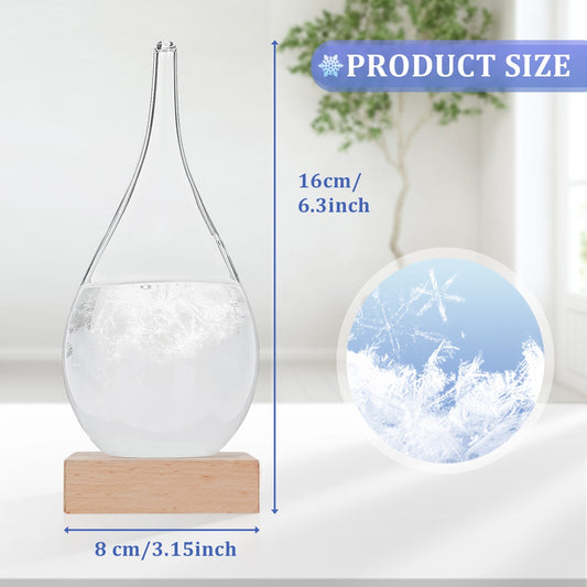 Weather Predictor Storm Glass Droplet Weather Predictor Barometer Forecaster Desktop Transparent Crystal Bottles Birthday Gift Home Art Decor 16cm ShopOnlyDeal