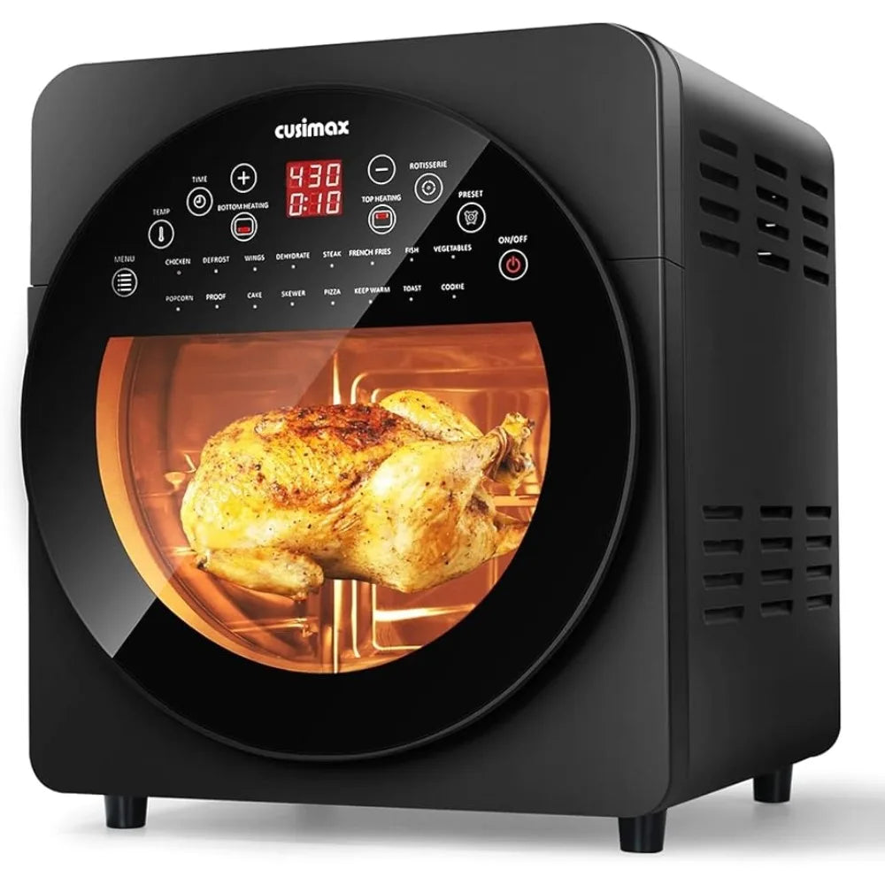 CUSIMAX Air Fryer Toaster Oven, 15.5 Quart Air Fryer Combo, Large Convection Roaster with Rotisserie & Dehydrator ShopOnlyDeal