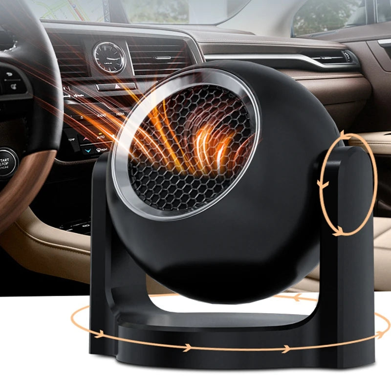 12V 120W Car Heater Portable Electric Heating Fan Automatic Windshield Dryer Defogging Demister Defroster For Car Accessories ShopOnlyDeal