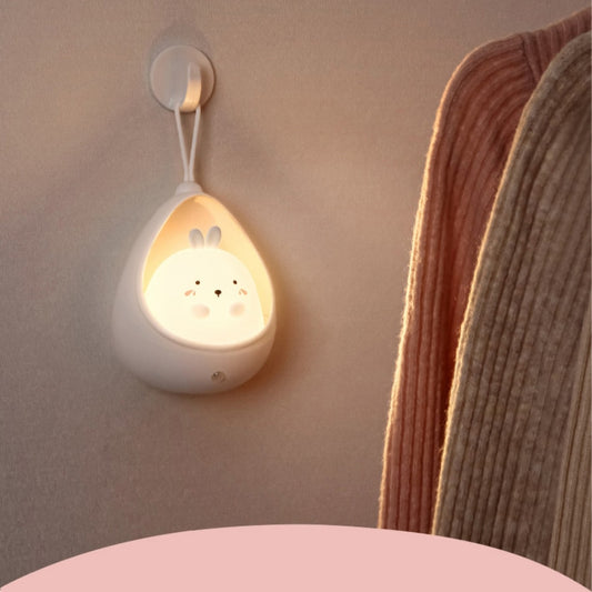 Kids Room Night Light with Sensor Control Cute Animal In A Basket Human Kids Bedroom USB Rechargeable Silicone LED wall lights ShopOnlyDeal