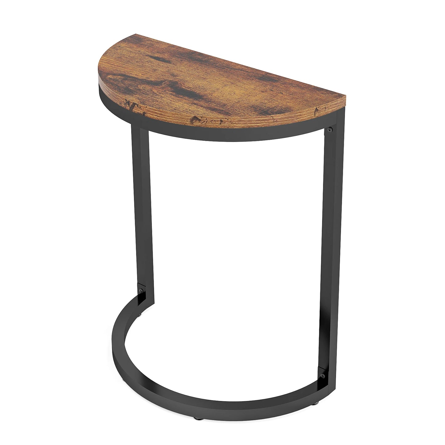 End Table Half Round Narrow Side Table with Metal Frame ShopOnlyDeal