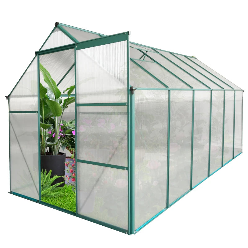 6x12 FT Garden Walk-In Greenhouse - Terrace Plant Breeding House, Winter Outdoor Windproof and Rainproof Backyard Planting Room ShopOnlyDeal