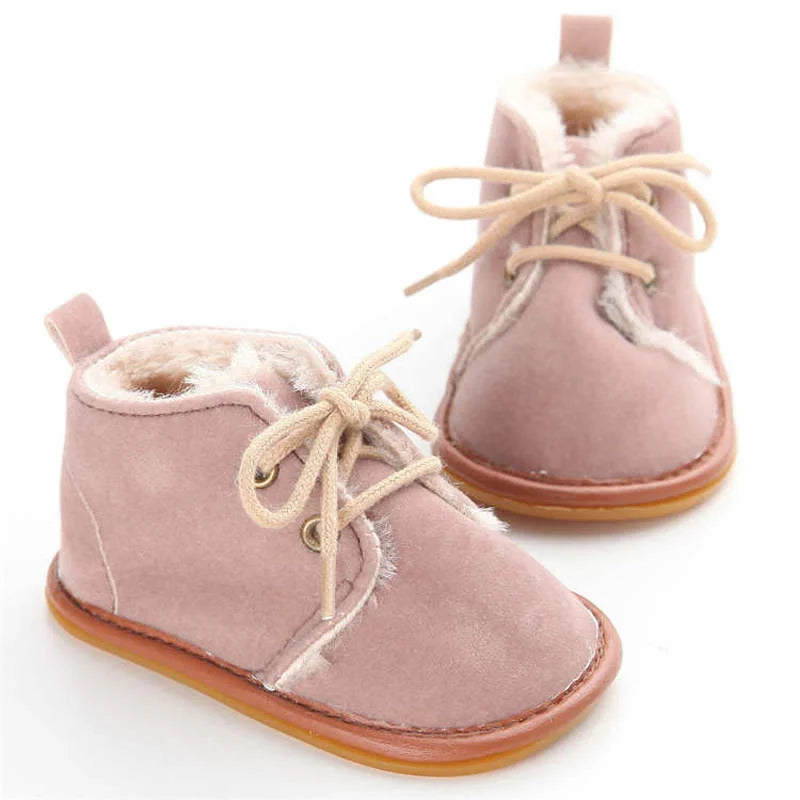 New Snow Baby Booties Shoes Baby Boy Girl Shoes Crib Shoes Winter Warm Cotton Anti-slip Sole Newborn Toddler First Walkers Shoes ShopOnlyDeal