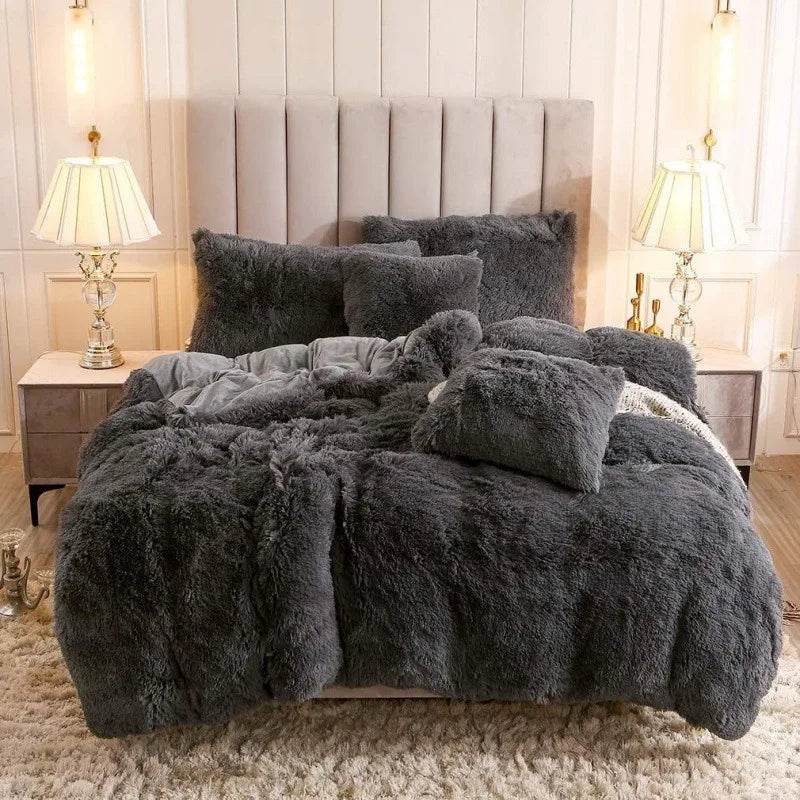 Luxury Ultra Soft Warm Fluffy Bed Set - Plush Shaggy Bedding Duvet Cover for Cozy Nights ShopOnlyDeal