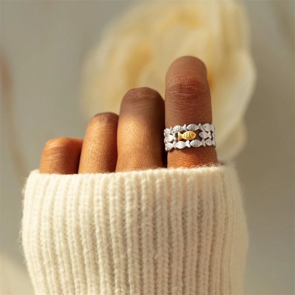 To My Daughter Ring With Card For Women Daughter Sweet Unusual Rings New In Birthday Gifts Trendy Jewelry Lucky Fish School ShopOnlyDeal