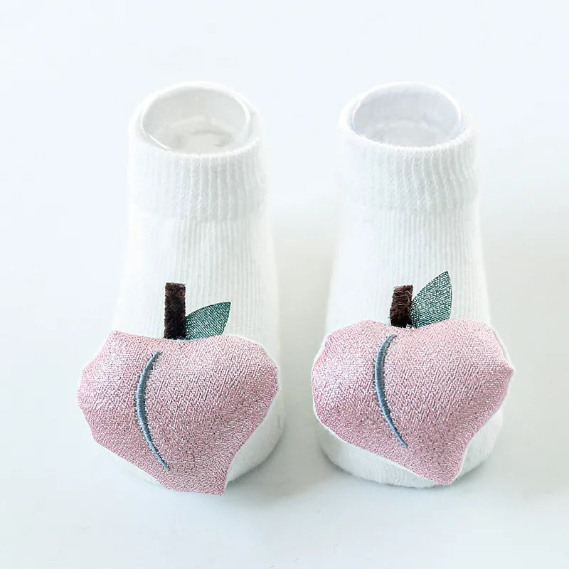 Cute Baby Boy Girl Socks - Kids Dinosaur/Fox Newborn Anti-Slip Socks for 0-3 Years, Affordable Toddler Floor Socks ShopOnlyDeal