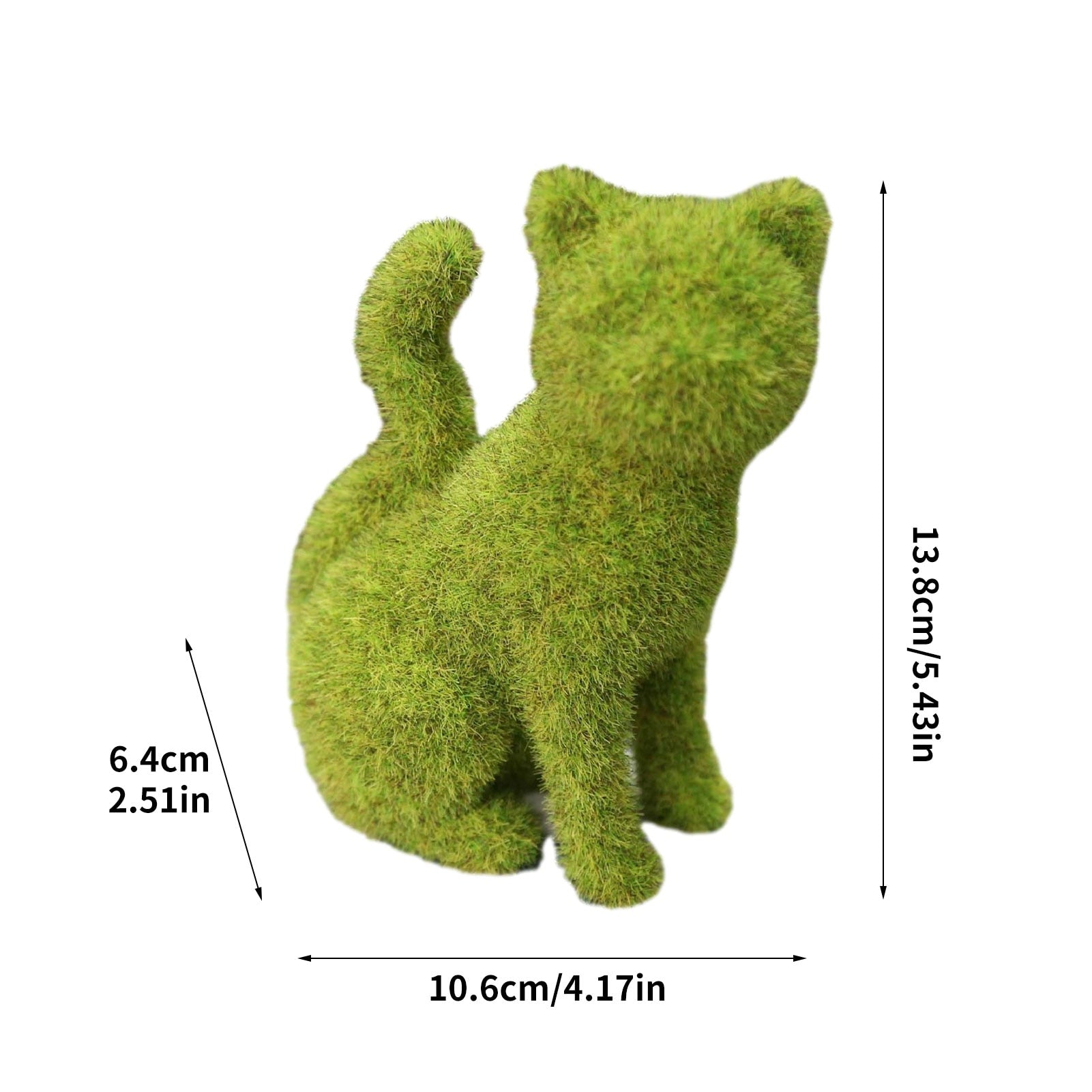 Grass Dog / Cat Statue Courtyard Anima Cute Dog Statues Grass Green Simulation Flocking Puppy Ornaments Moss Grass Cat Figurines Garden Decor ShopOnlyDeal