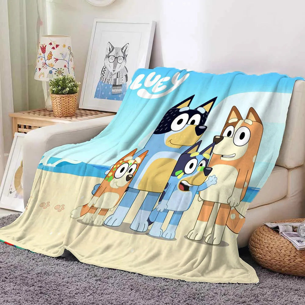 New Bluey Blankets And Throws Super Soft Thermal Indoor Outdoor Blanket For Living Room Bedroom Travel Wholesale Of Gifts Girl ShopOnlyDeal