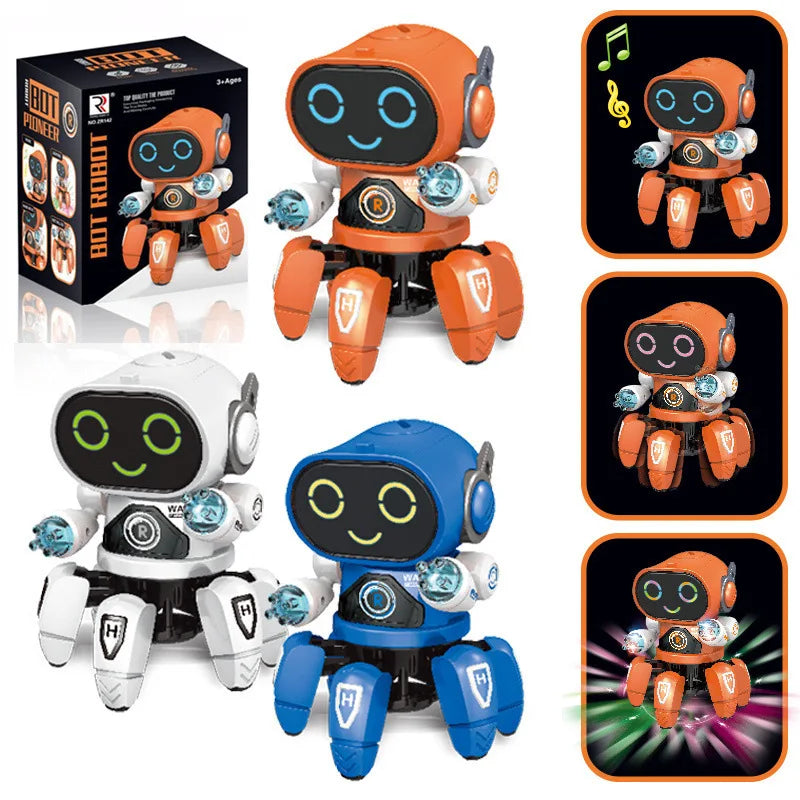 Kids Smart Electronic Humanoid Dance Robot Toy | Intelligent B/O Six Claws Walking Mechanical Dancing Robot with Light & Music ShopOnlyDeal