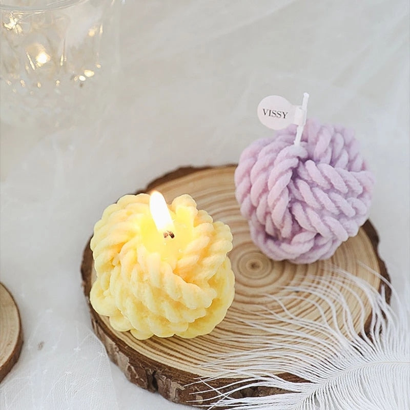 Wool Knot Creative Candle Handmade Candle Handcraft Home Decoration Wedding Gift Handmade Aromatherapy Scented ShopOnlyDeal