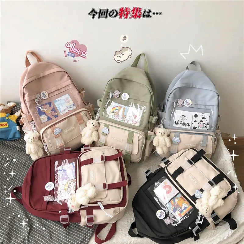 Kawaii Women Backpack Waterproof School Bag For Teenager Girl Student Bookbag Laptop Rucksack Cute Female Travel Bagpack Mochila ShopOnlyDeal