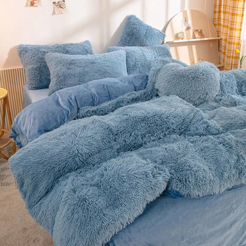 Long Shaggy Throw Blanket Bedding Sheet Large Size Warm Soft Thick Fluffy Sofa Sherpa Blankets Pillowcase Comforter Cover ShopOnlyDeal