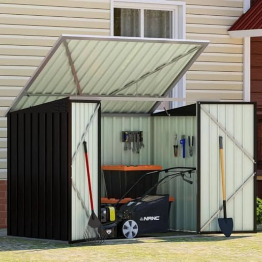 3.4X 5.8 FT Large Metal Outdoor Storage Shed, Garden Tool Storages Sheds with Easy Lift Hinges and 2 Locks, Storage Shed ShopOnlyDeal