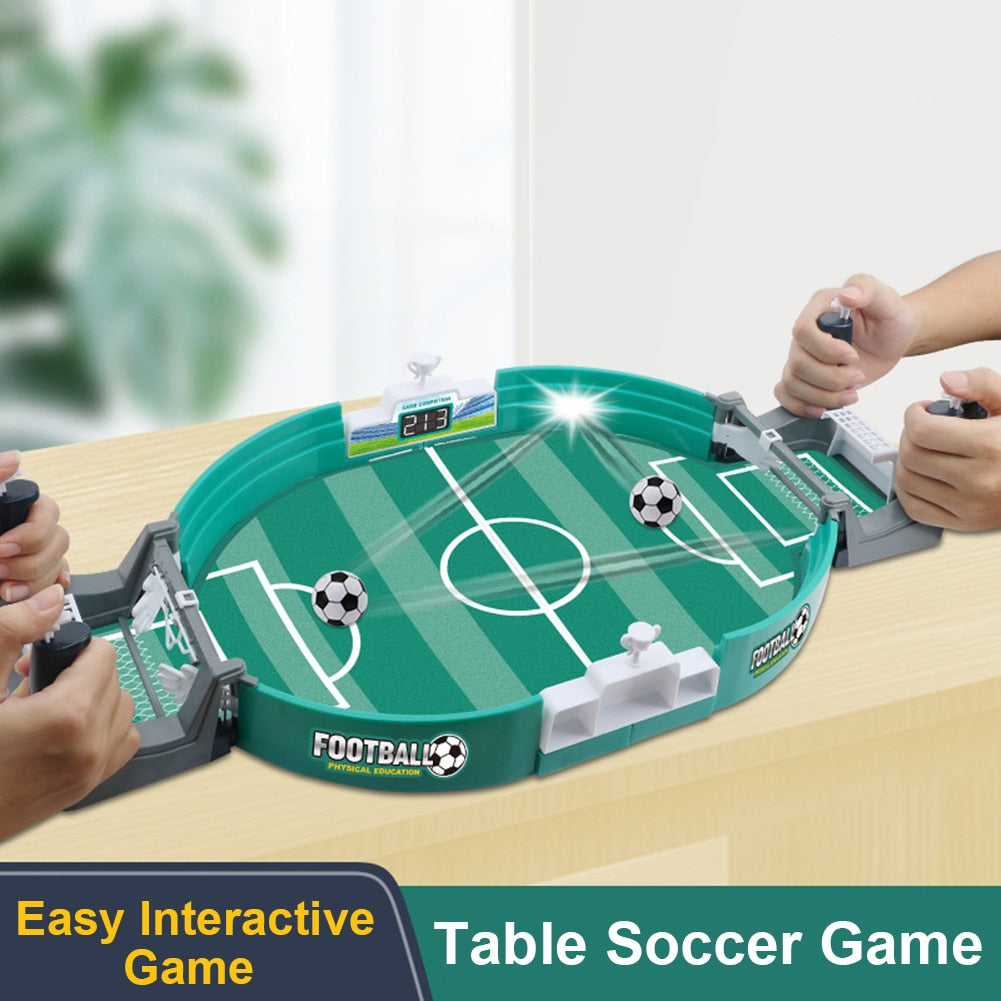 Table Football Board Game Match with 10 Balls Parent-child Interactive Toys Mini Desktop Play Ball Soccer Toys Competitive Games ShopOnlyDeal