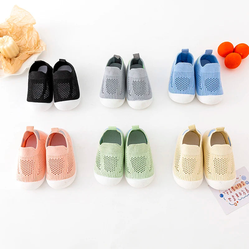 Spring Popular New Baby Shoes Mesh Knit Breathable Kid Girls Boys 0-3T Summer Slip-On Casual Sneakers Toddler Non-Skid Prewalker ShopOnlyDeal