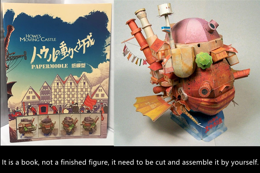 Megapunk Moving Castle Animation Action Figure Miyazaki Animation DIY Gift 3D Paper Puzzle Model Handmade Kids Education Toy ShopOnlyDeal