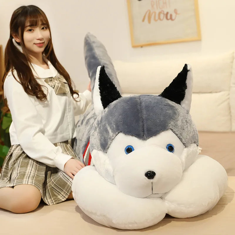 Giant Soft Kawaii Husky Dog Plush Toys Cute Stuffed Animals Long Sleep Pillow Doll For Kids Girlfriend Birthday Gift Home Decor ShopOnlyDeal