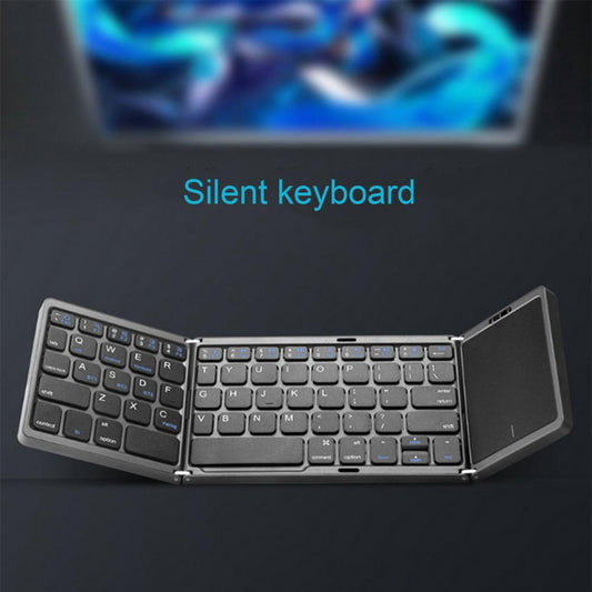 Folding Keyboard Ergonomic Wireless Keyboard Tri-fold with Touchpad Silent Mini Bluetooth Keyboard for iOS/Android/Window ShopOnlyDeal