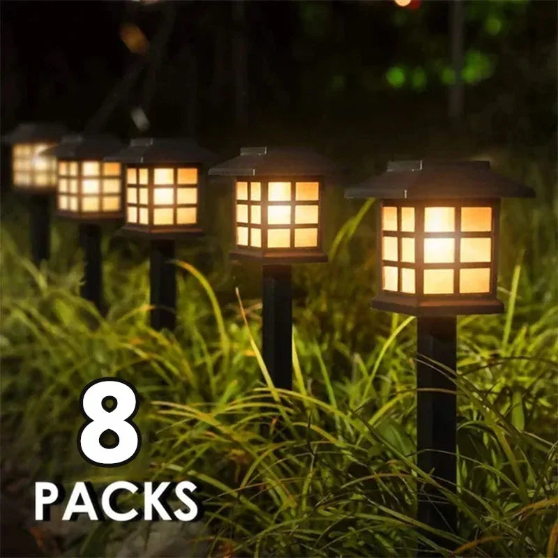 2/4/6/8Pcs Solar LED Pathway Lights Outdoor Waterproof Walkway Garden Decor Street Lamp for Landscape Yard Patio Driveway ShopOnlyDeal