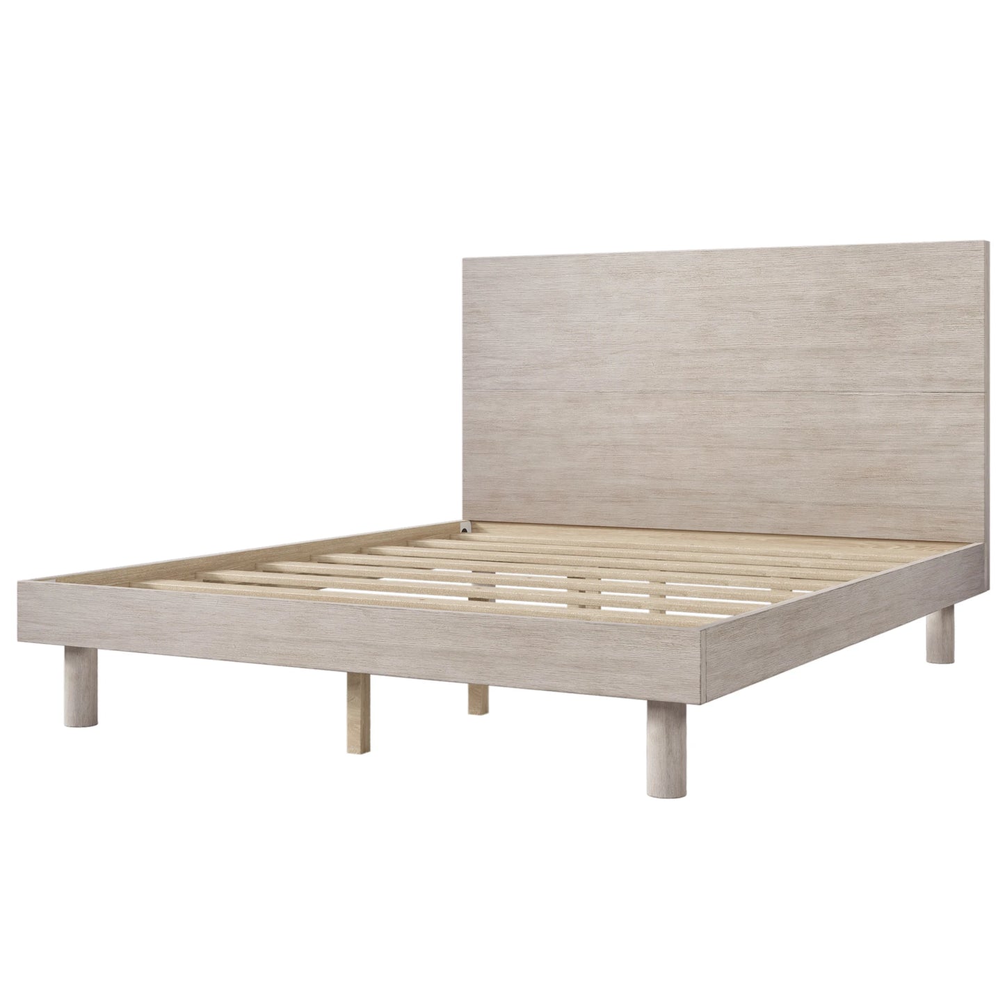 Modern Concise Style Solid Wood Grain Platform Bed Frame ShopOnlyDeal