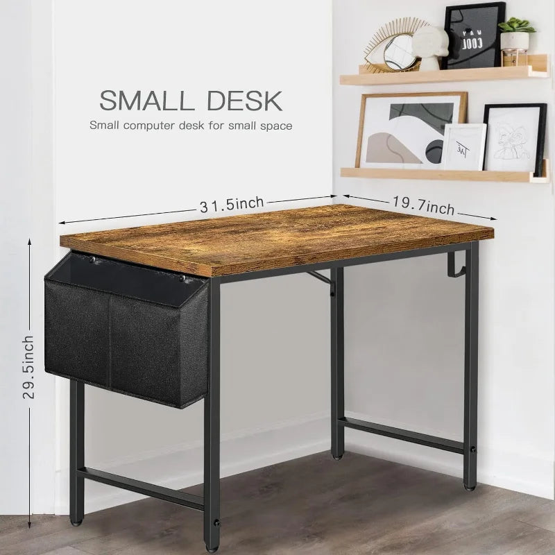 Small Desk for Small Spaces - Student Kids Study Writing Computer Table for Home Office Bedroom School Work ShopOnlyDeal