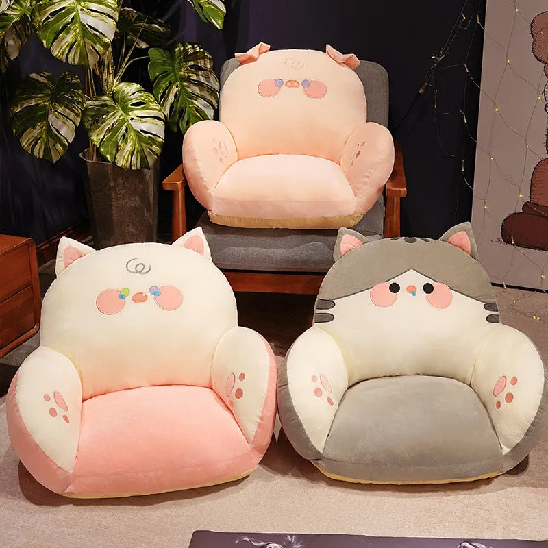 Cute Cartoon Lazy Sofa Chair Plush Seat Cushion - Kids' Furniture Protector - Soft and Anti-Slip Pillow Pads ShopOnlyDeal