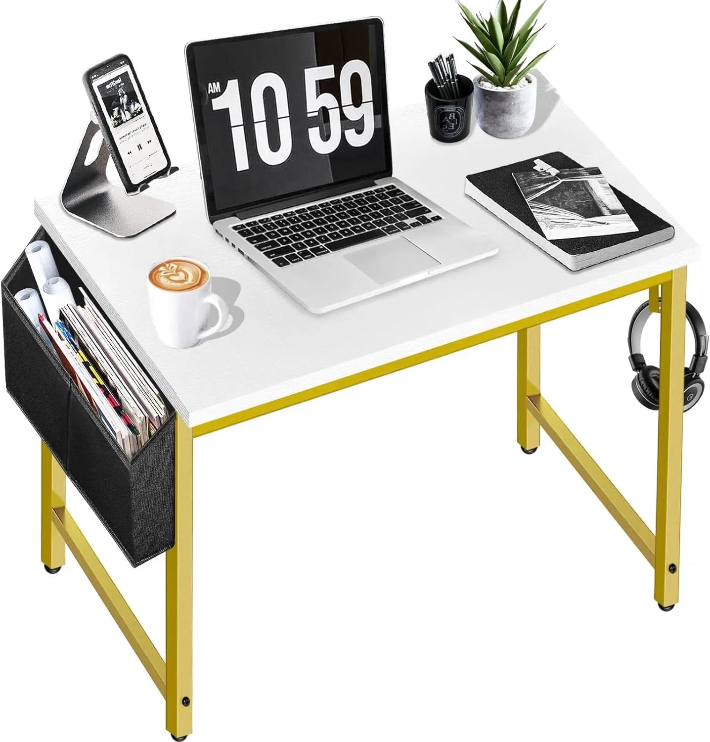 Small Desk for Small Spaces - Student Kids Study Writing Computer Table for Home Office Bedroom School Work ShopOnlyDeal