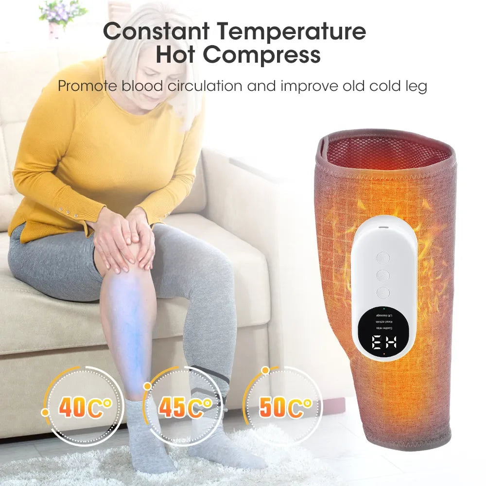 Leg Massager - 360° Air Pressure Calf Massager, Presotherapy Machine, Household Massage Device, Hot Compress, Relax Leg Muscles ShopOnlyDeal