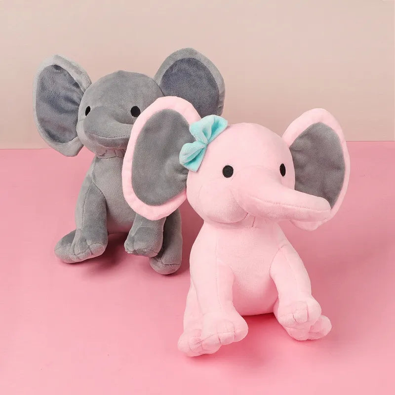 Kawaii Plush Cute Toy25cm Gray Pink Elephant Stuffed Plush Toys Kawaii Animals Soft Sleeping Stuffed Pillow Doll Plushie for Baby Room Decorative Gifts ShopOnlyDeal