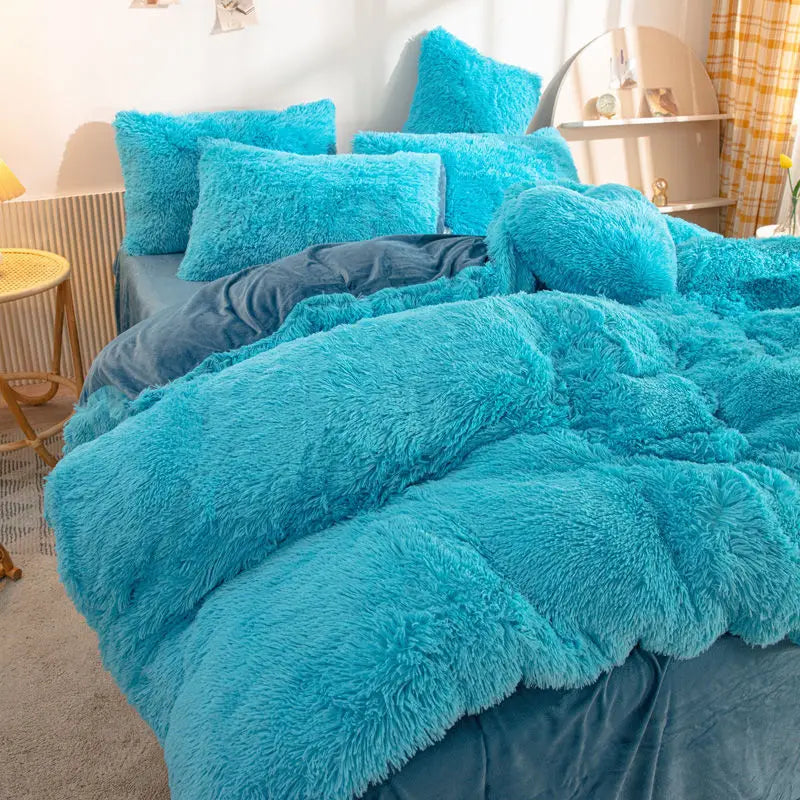 Long Shaggy Throw Blanket Bedding Sheet Large Size Warm Soft Thick Fluffy Sofa Sherpa Blankets Pillowcase Comforter Cover ShopOnlyDeal