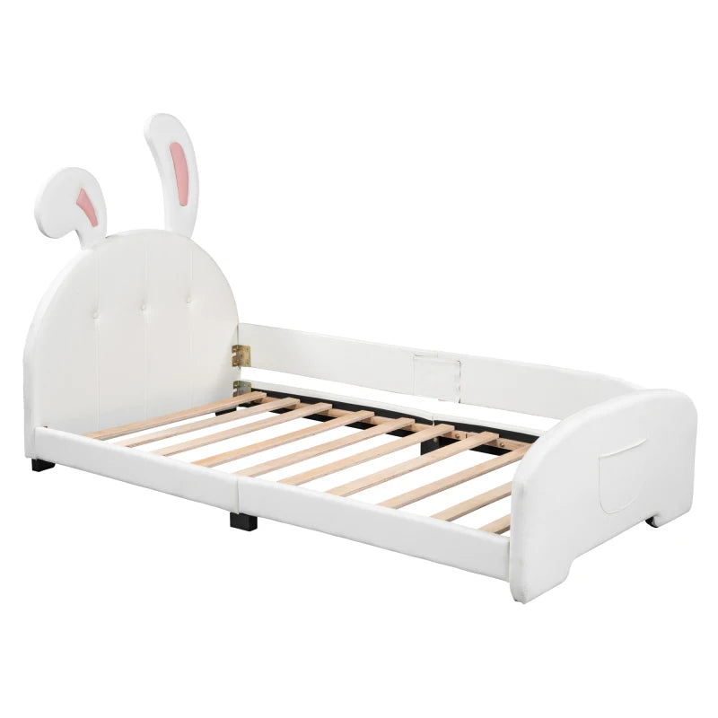 Empholstered rabbit shaped princess bed, bedroom day bed, single bed, baby cot, child bed, teen bed, cute girl bed ShopOnlyDeal