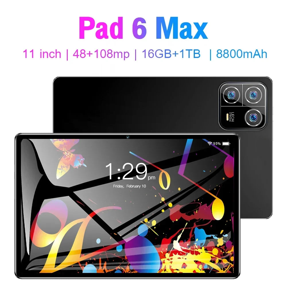 Original New Tablet PC Mi Pad 6 Max 16G+1TB Android13 Tablets 11.0inch 8800mAh Tablets Global 5G Dual SIM Card mi Pad 6 Pro ShopOnlyDeal